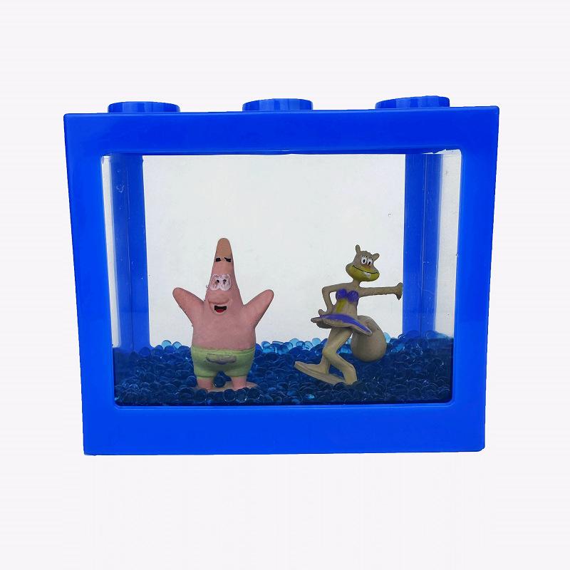斗鱼斗鱼小方摆摊泰国积木桌面缸