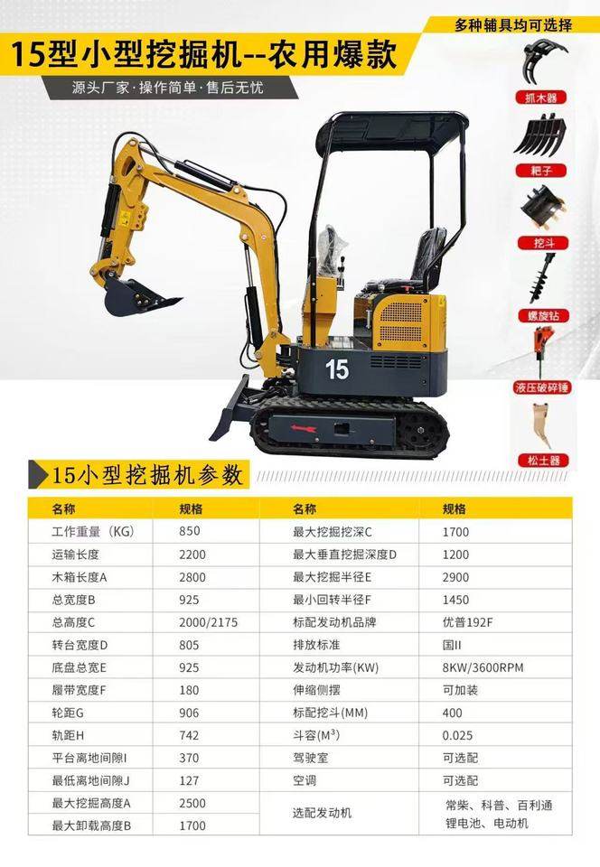 1月3日济宁25年出厂全新15型小型挖机出口品质带顶棚配置表看图厂家质保网络拍卖公告