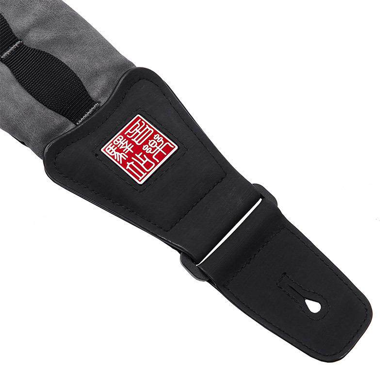 Music Area音乐驿站 民谣电木吉他贝斯背带 黑灰加宽加厚简装款