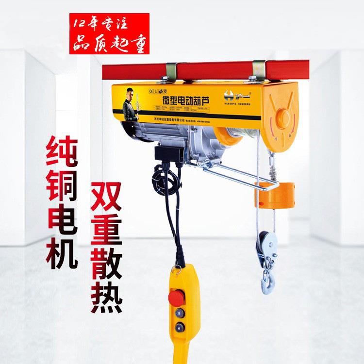 微型电动葫芦220v家用小型提升吊机室内0.5t1吨卷扬机升降起重机