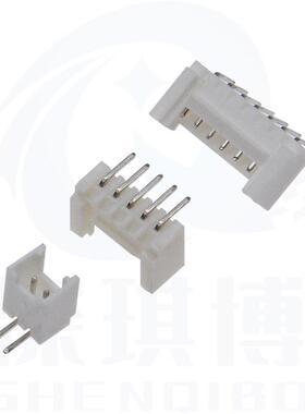 HY2.0mm直针弯针插座接插件2/3/4/5/6PAW带锁扣白色连接器PHS针座