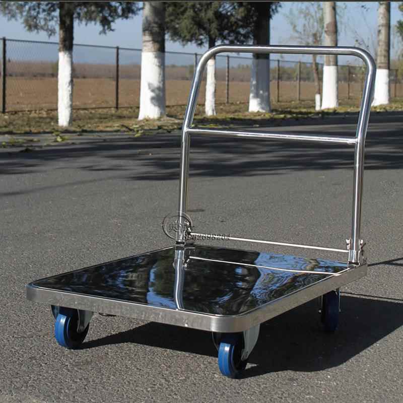 奥诚静音手推车201304不锈钢小推车载重拖车防锈防酸碱腐蚀拉货车