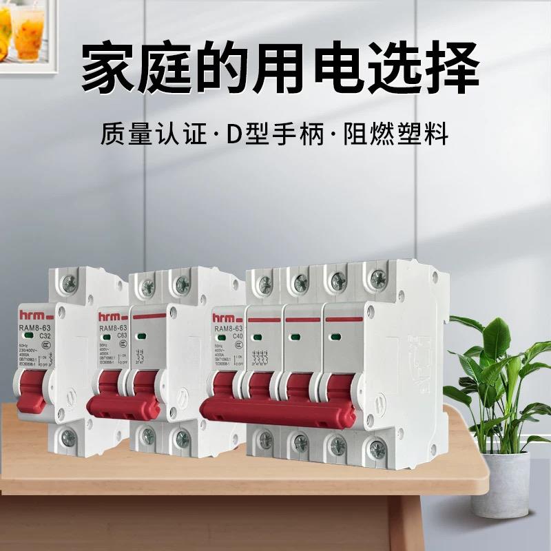 小型断路器空气开关人民空开2P/63A40A20A家用短路过载