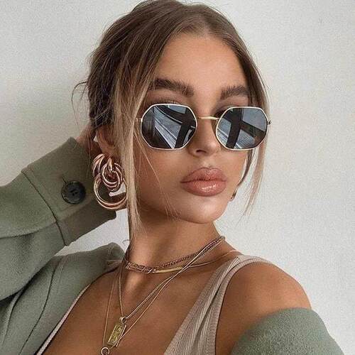 Fashion Small Frame Square Sunglasses Woman Brand Designer M