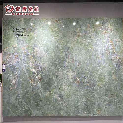 800*2600佛山岩板批发奢石绿瓷砖高温微晶大板贝佳斯贝奈利