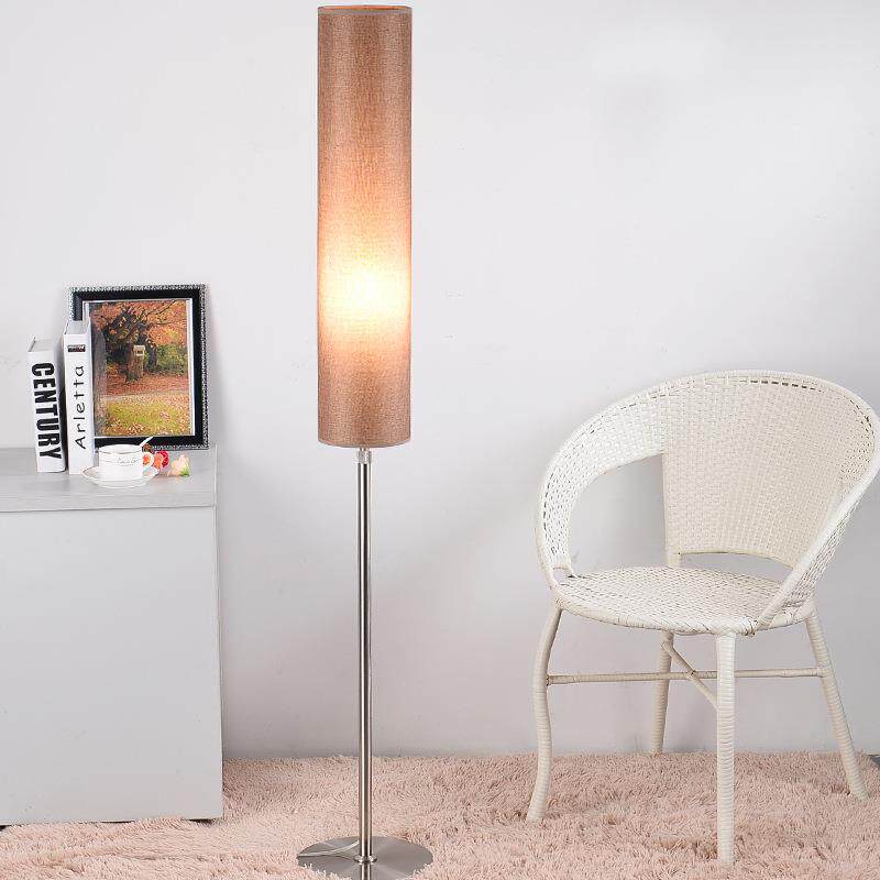 现代简约客厅长筒落地灯卧室床头布艺立式台灯北欧极简温馨氛围灯