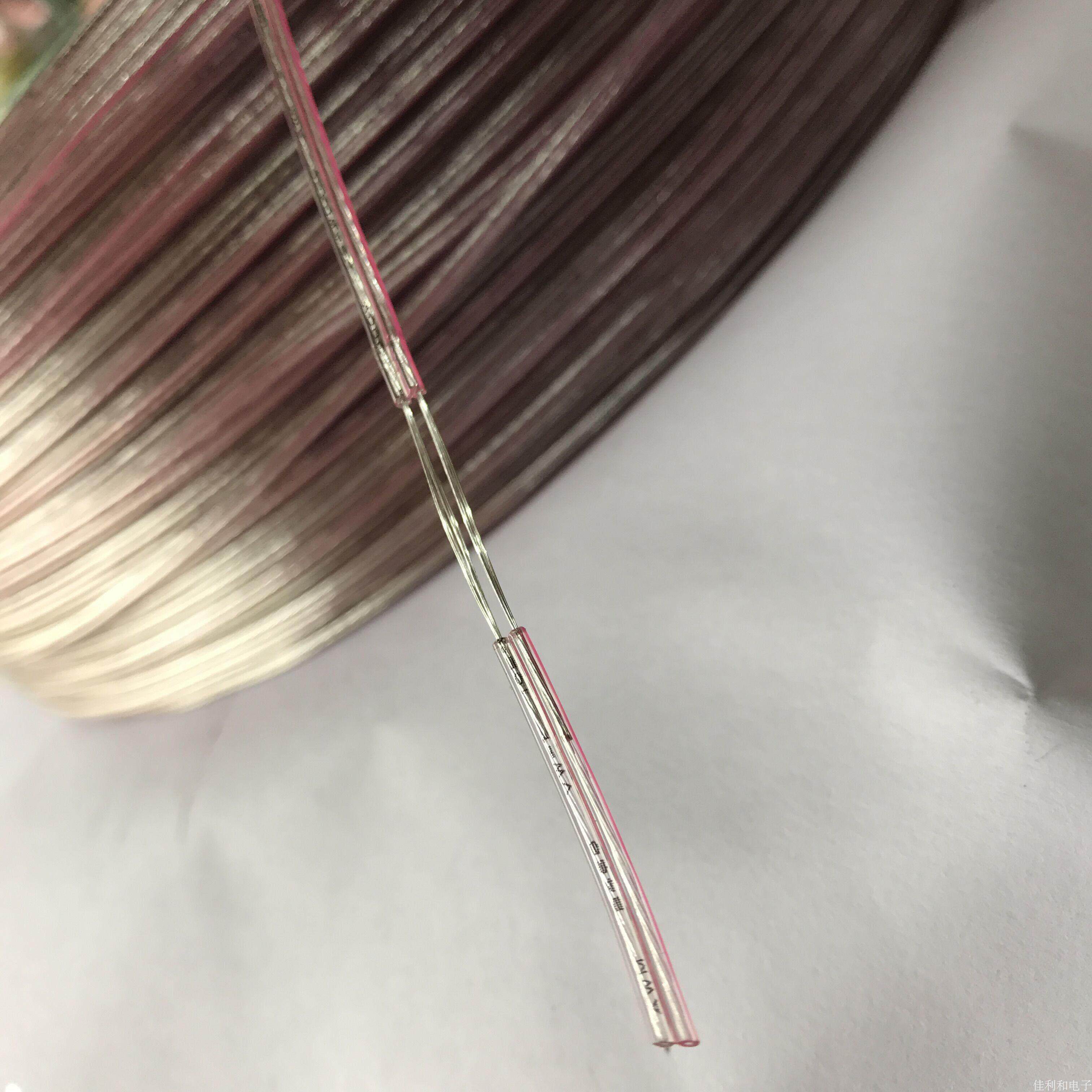 全铜镀锡抗氧化透明花线防水2芯双并线 平行线LED透明灯头电子线