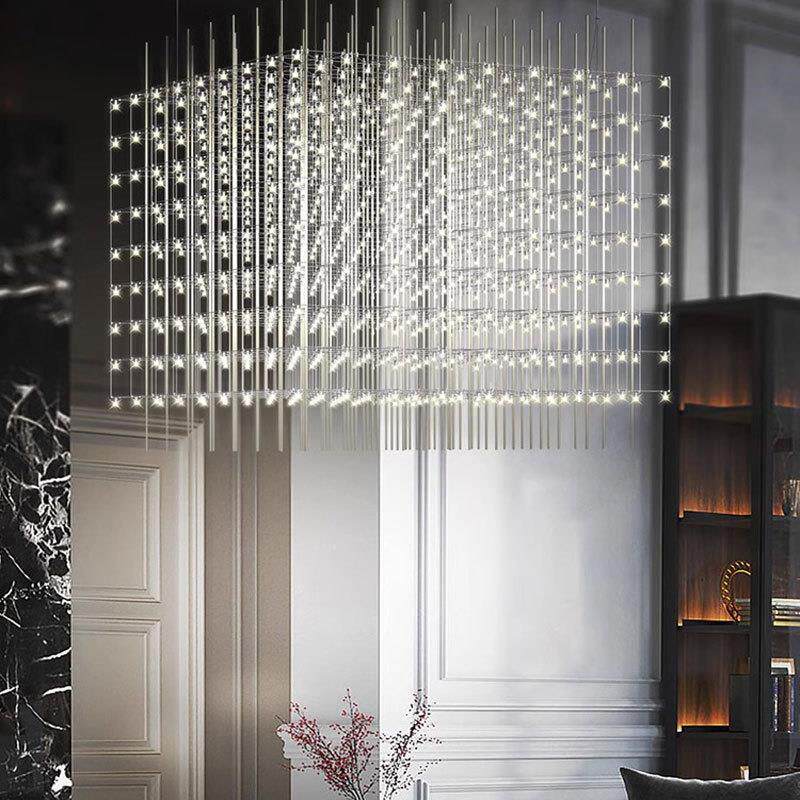 客厅吊灯大气别墅餐厅高级感复式楼梯灯挑空大吊灯售楼处店铺商用