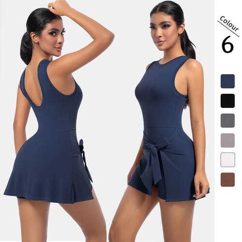 Anti-Chafing Women's Sleeveless Skort Jumpsuit – Tummy