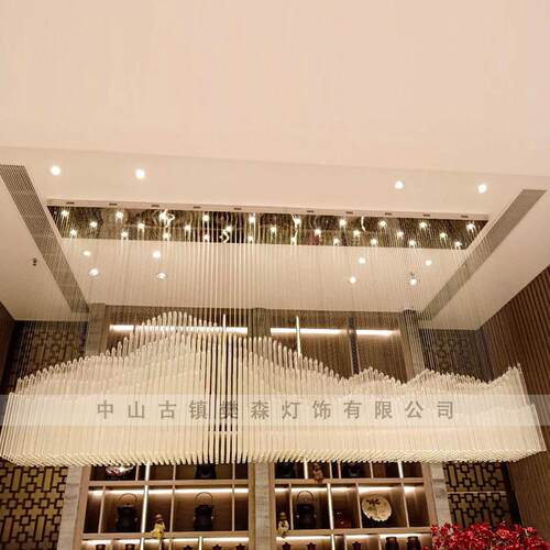 酒店大堂水晶灯别墅售楼部沙盘大厅灯非标工程吊灯假山造型灯
