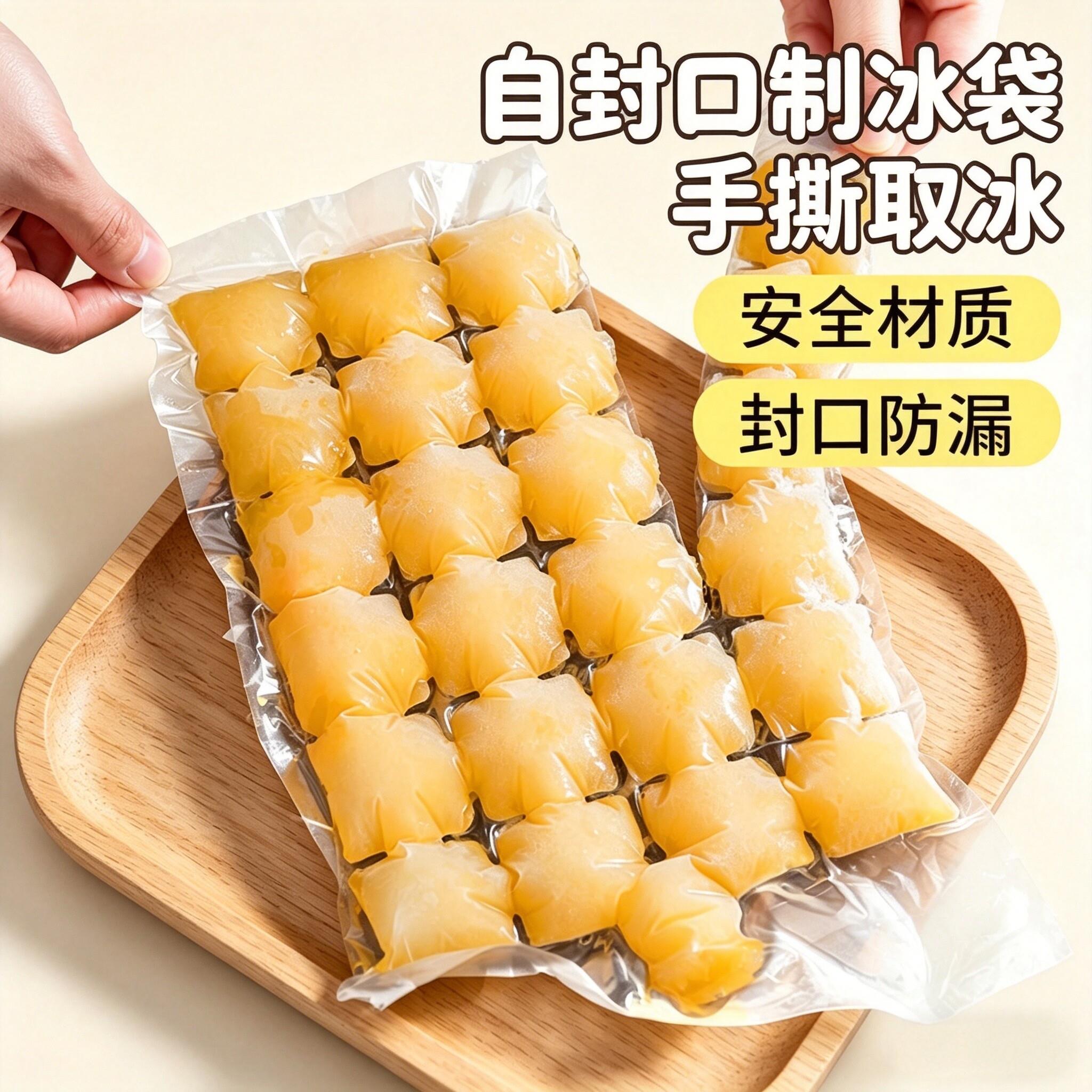 家用一次性冰袋自封口冰格袋子密封小制冰盒百香果冻冰块模具A