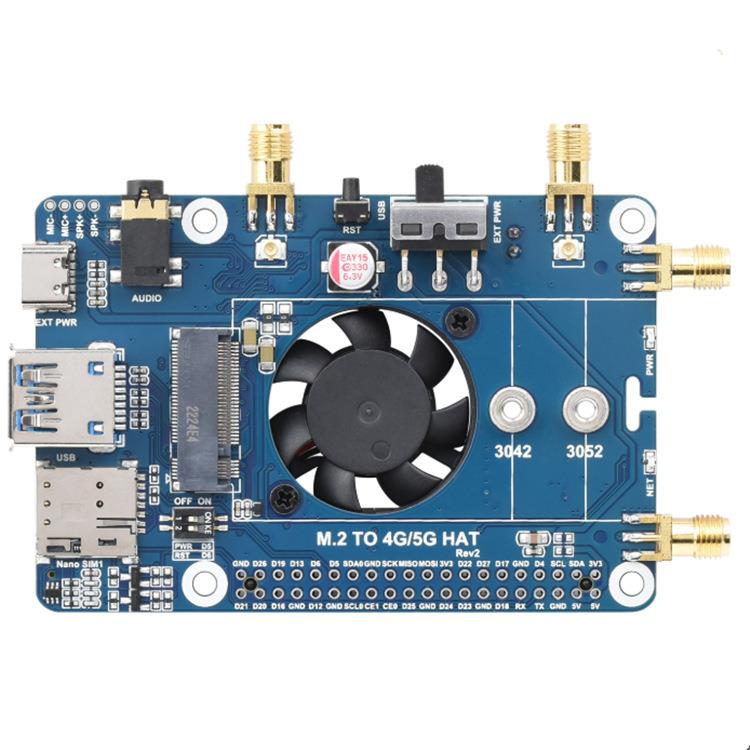 树莓派LTE Cat 6通信扩展板EM060K-GL模组 LTE-A全球通多频段GNSS