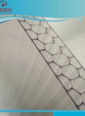 厂家加工定 做 蜂窝型pc三层阳光板 聚碳酸酯板 透明阳光板耐力板