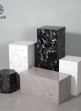 可定制 大理石底座基座大型落地雕塑摆台展示酒店摆件装饰品现代