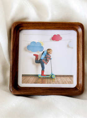 双面透明榫卯相框20寸16寸装裱画框拼图海报4开8KA3外框木质相框