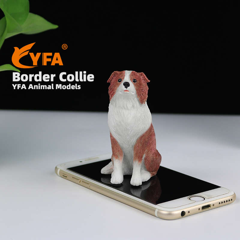直销迷你小边牧车载摆件边境牧羊犬狗模型
