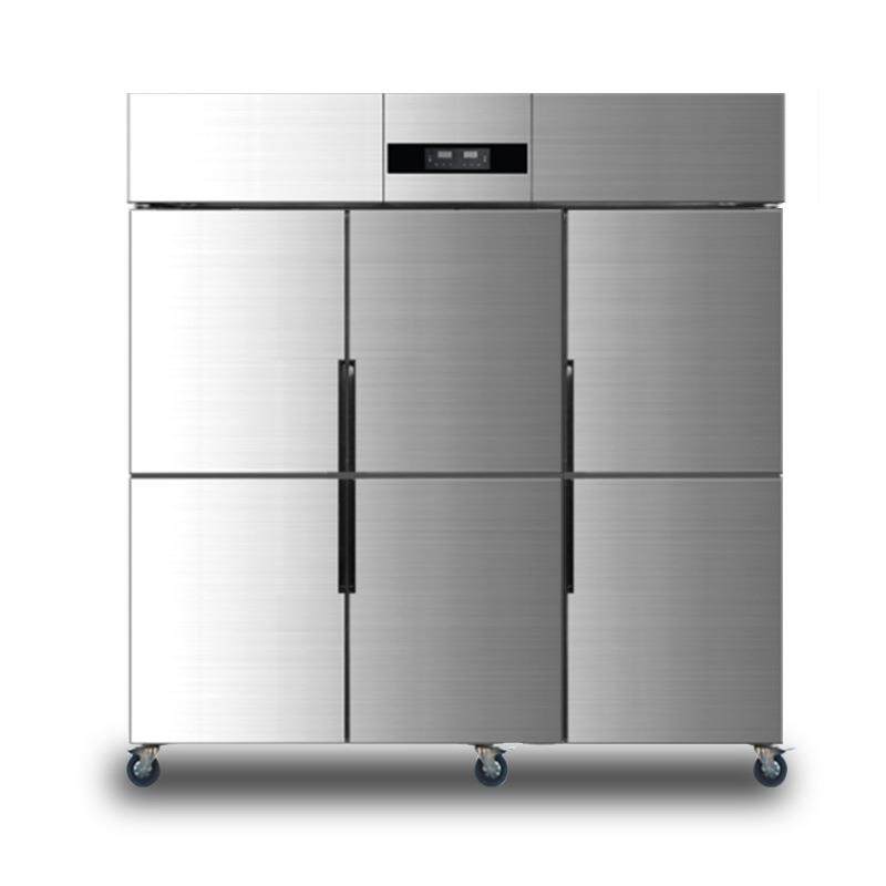 品能达全钢全铜六门商用冰箱冷柜六开门冷冻冷藏双温大容量1500升
