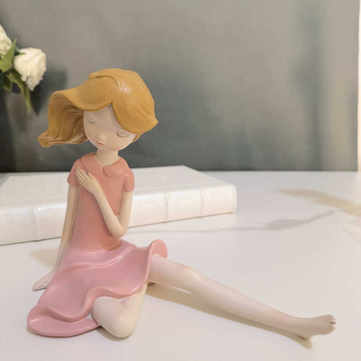 创意可爱少女心女孩小摆件树脂工艺品儿童房间电视柜桌面软装饰品,特色手工艺,其他特色工艺品,淘宝优惠券,粉丝福利购,淘宝优惠卷