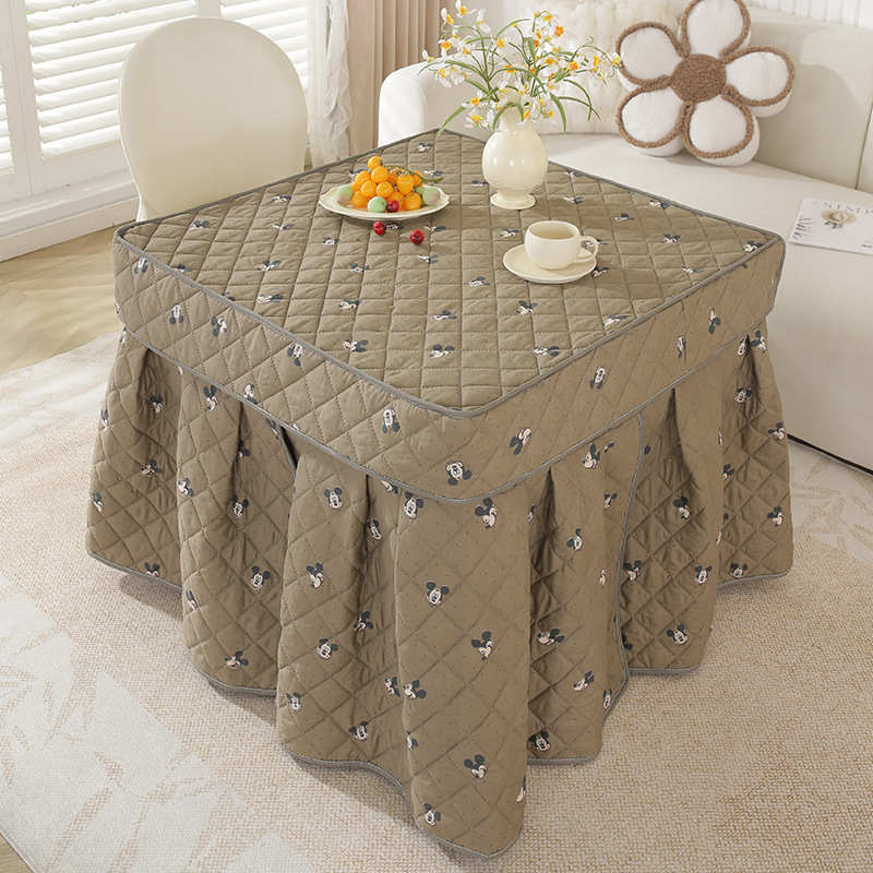 电炉罩烤火桌子罩套被新款烤火桌布罩加厚正方形电暖炉取暖桌罩套