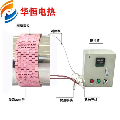 履带式热处理电加热带|LCD型高温陶瓷加热器|焊管道预热加热绳