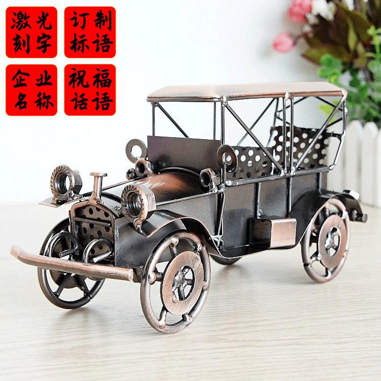金属工艺品老爷车模型摆件24合金1924跑车汽车二色可选Q84铁艺