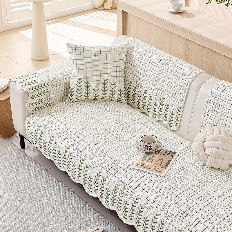 韩式小清新沙发垫纯棉四季通用2025新款夏季坐垫子固定防滑垫套罩