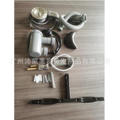 S现代简约WL-U5607AB黑冲色挂墙圆形水盆洗头床洗头柜通用轻巧耐