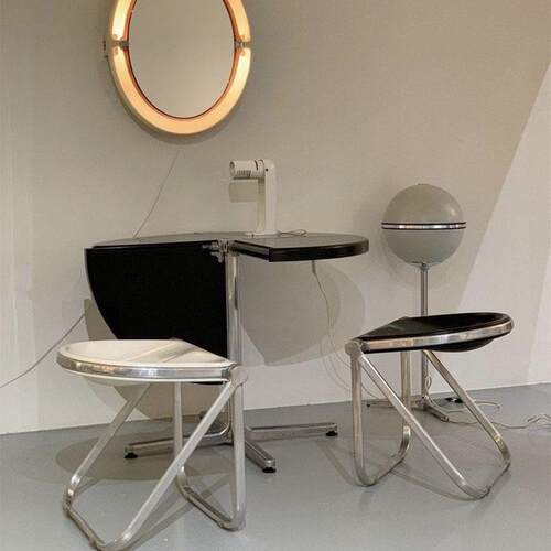 简约餐椅家用透283明中古n家折叠is chair亚克力凳子塑凳料水具晶