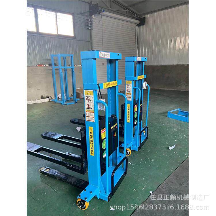电动随车叉车便携式一吨升降装卸货神器手推堆高搬运车手动叉车