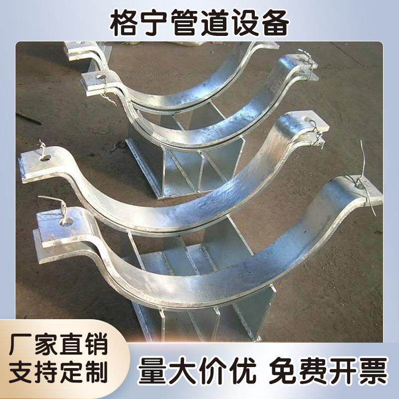 T型管托蒸汽管道滑动管托支架弹簧支吊架聚氨酯指向固定管夹支架