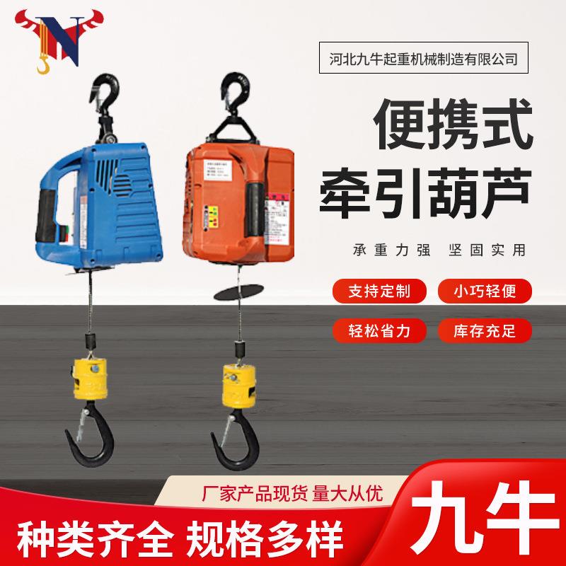 钢丝绳电动葫芦便携式微型牵引电动葫芦家用起吊便携式电动葫芦