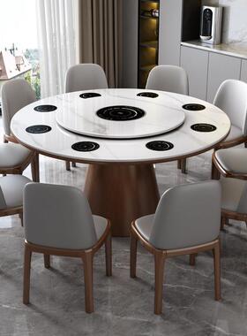 2米单人圆形餐桌和1张火锅酒店大圆桌
