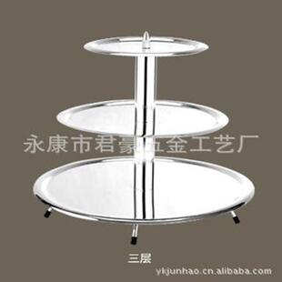 新款 直销2020厨房用品4层蛋糕架五金不锈钢食品展示架