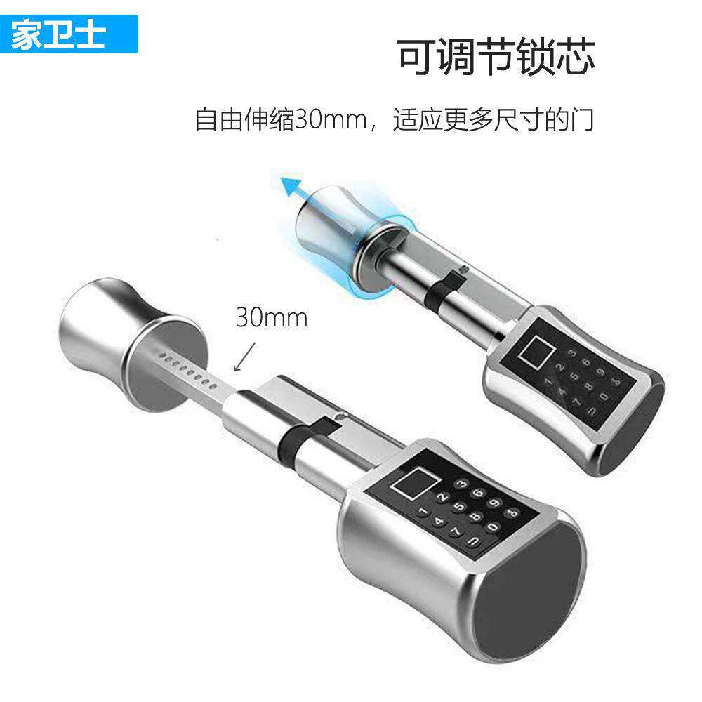 家用木门锁球形锁超C级锁芯子分体锁体电锁门锁通通智能指C001D纹