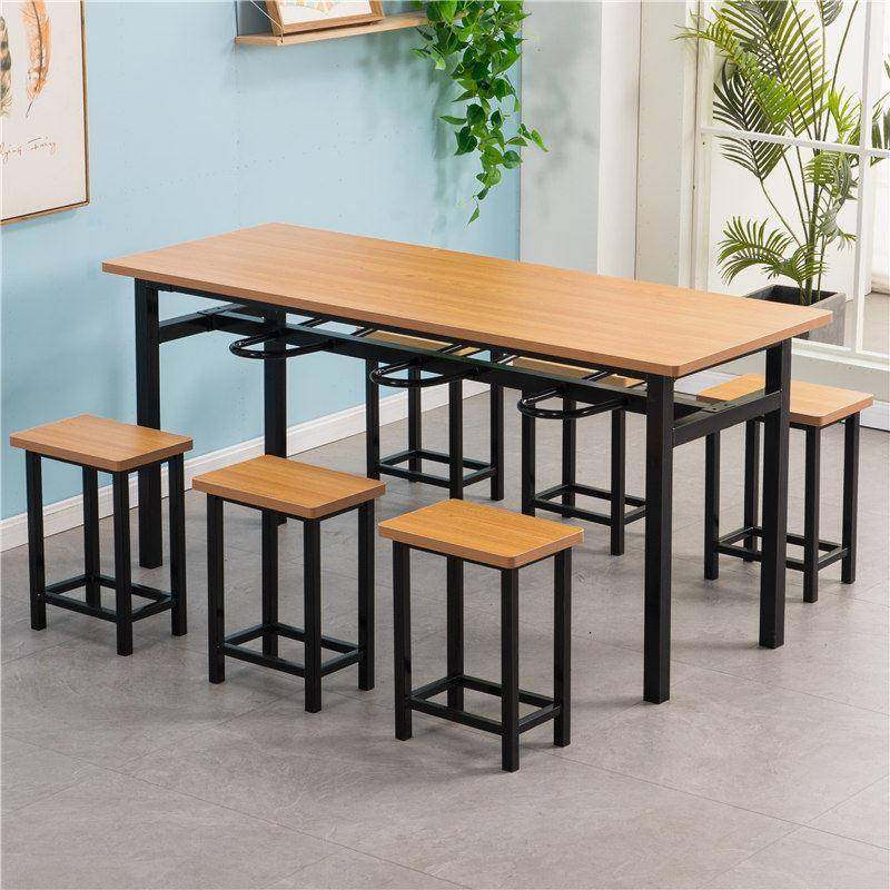 食堂餐桌椅长方形4人6人员工餐桌挂凳快餐小吃饭店分体组合经济型,住宅家具,不锈钢/PVC餐桌,淘宝优惠券,粉丝福利购,淘宝优惠卷