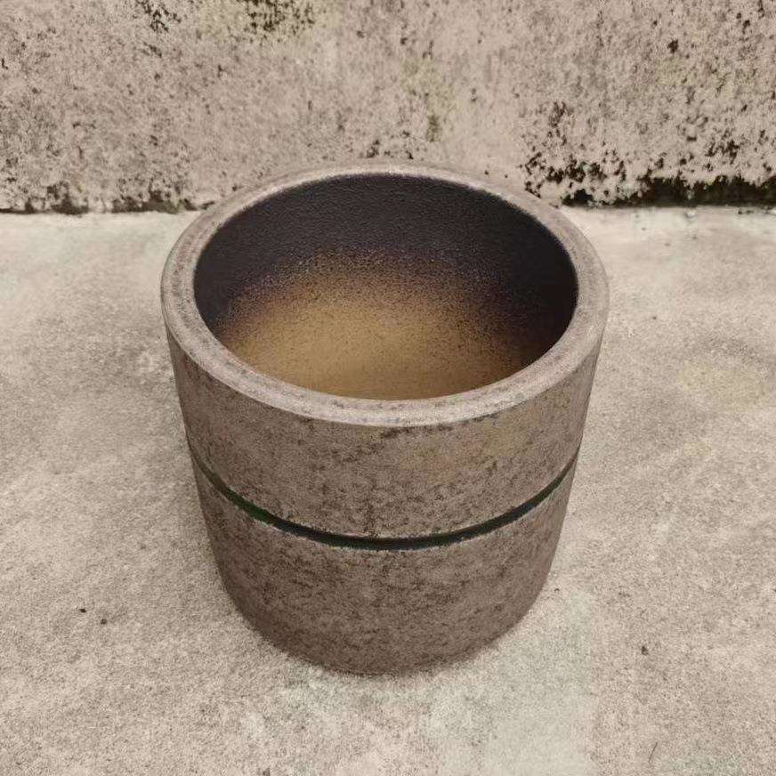 禅意复古陶瓷落地瓶陶罐荷花缸意境坛子种植水培直筒花盆摆件