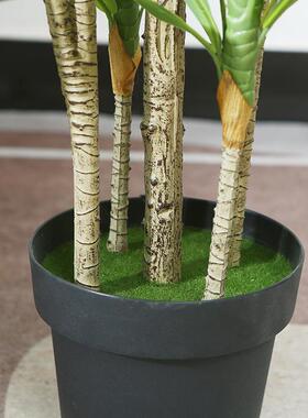 商场植装VYS饰大型仿摆真绿假盆栽室内橱窗巴西铁摆件园林树植物