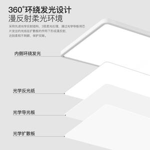 宝阁全光谱护眼吸顶灯超薄儿童房学习大灯方形简约客厅灯中山灯具