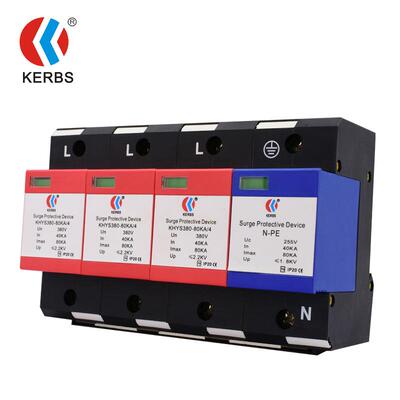电源AC防雷器380V浪涌保护器NPE避雷器B级4P电涌模块 SPD工厂