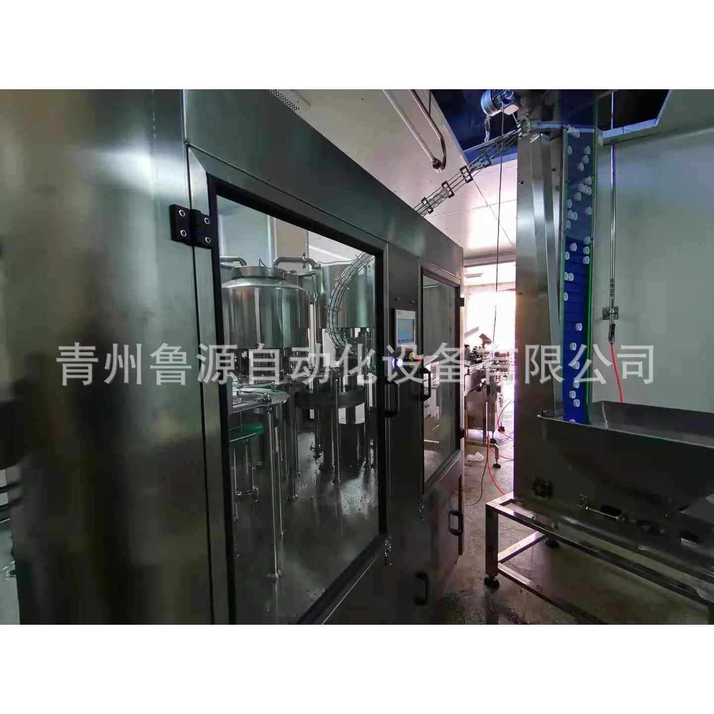 青州灌装机葡萄酒红酒液体灌装机三合一灌装机灌装封口机定做