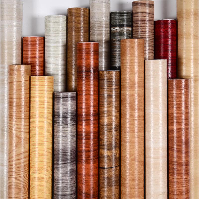 防水木纹贴纸仿木墙纸自粘衣柜橱柜桌面旧门改造家具桌面翻新壁纸