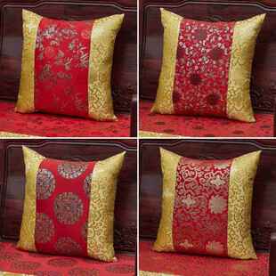 客厅沙发上的抱枕新中式客厅靠枕套中国风靠背垫红木棉麻护腰实木