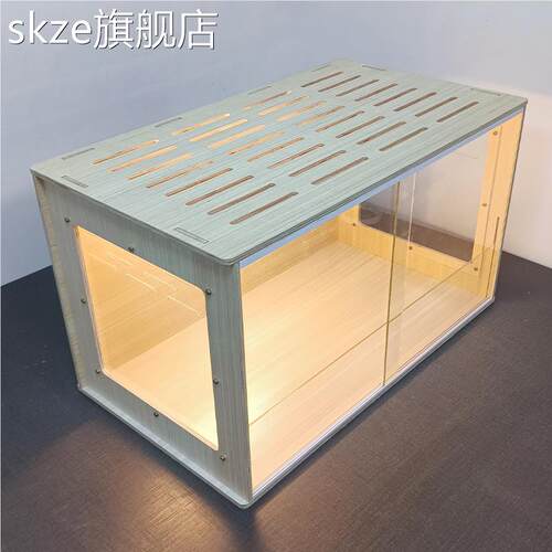 skze芦丁鸡前饲箱推拉门平养顶可叠加鼠开门高仓透摆件饰品