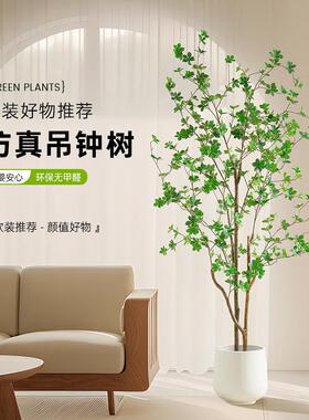 彷真绿色植物吊钟高端轻奢客厅电视柜装饰摆饰室内大型落地假植物