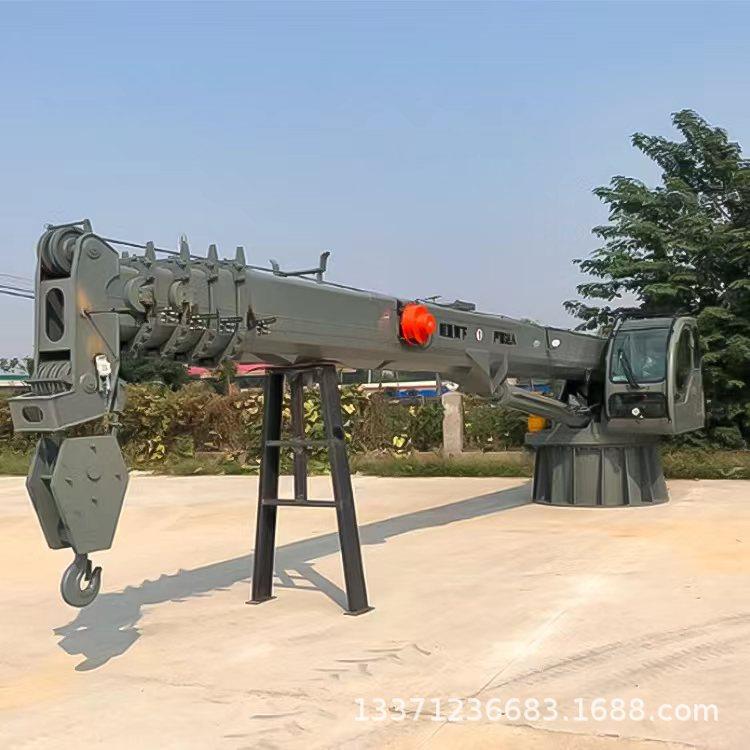 8吨液压船用吊机固定式渔船吊小型船用起重机码头吊油田吊包售后