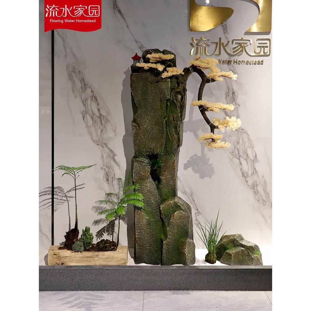 新中式仿真假山摆件配件园林景观设计庭院别墅造景植物装饰摆件