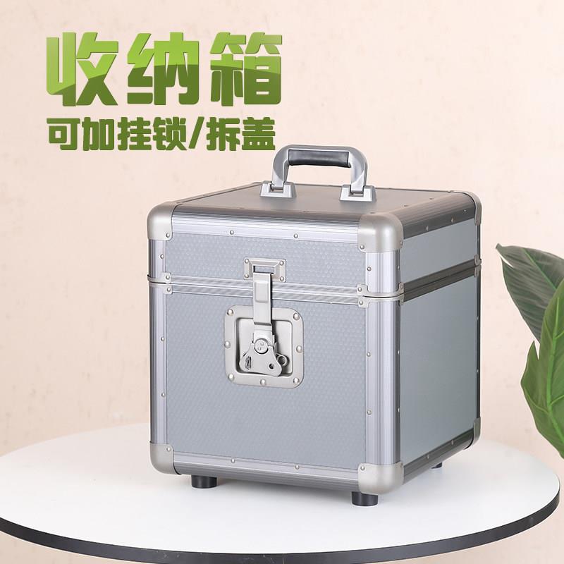 手提箱数码收纳防潮箱黑胶唱片收藏箱 有盖 箱子大号收纳箱杂物箱