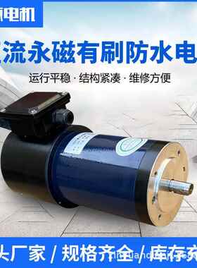 直流永磁有刷防水电动机75W400W550W800W1KW48V24V1500W转000r