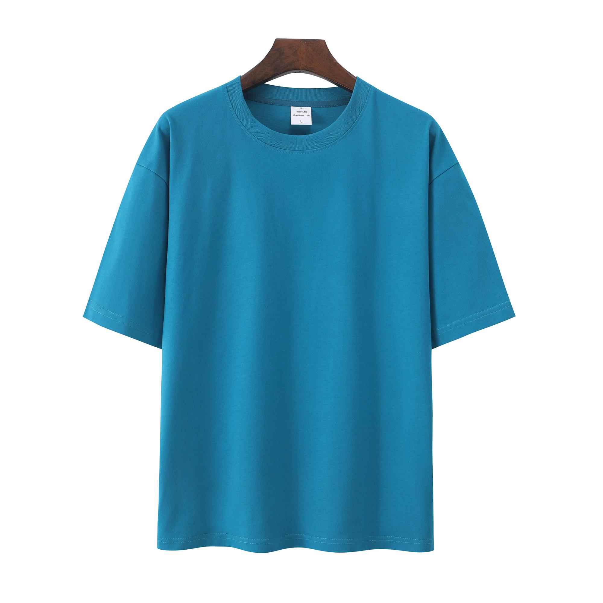 正品肩宽松落班制t恤来图订制团队log定o工服作服团建文化衫纯棉