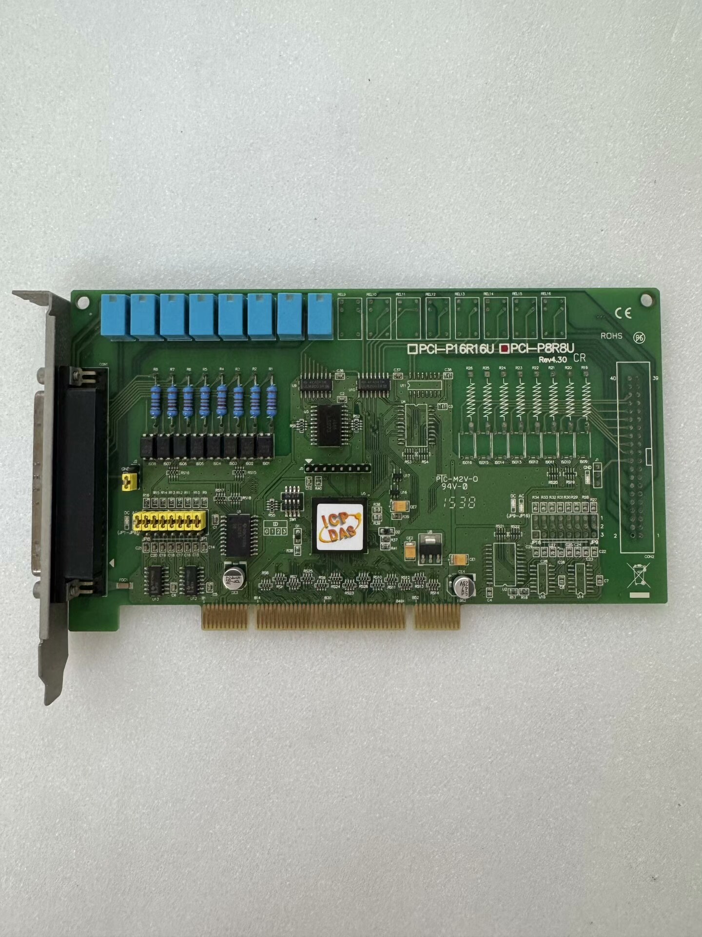 泓格PCI P8R8U 8路隔离数字量输入继电器输出卡